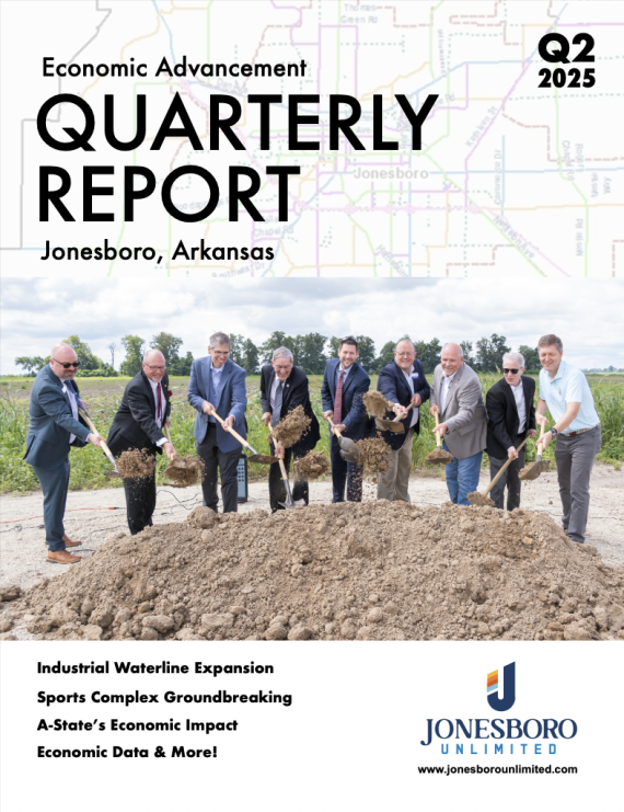 Cover of the Economic Advancement Quarterly Report for Quarter 2 of 2025 for Jonesboro, Arkansas