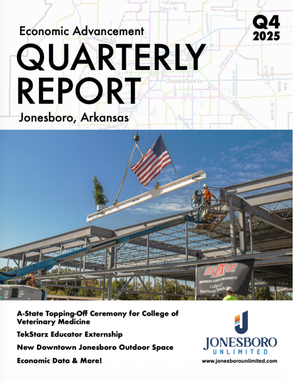 Cover of the Economic Advancement Quarterly Report for Quarter 4 of 2025 for Jonesboro, Arkansas